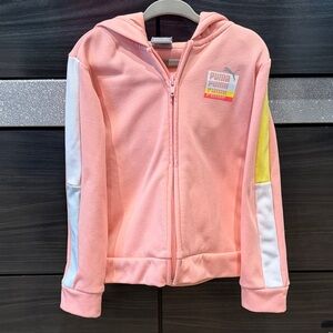 Puma Kids Soft Pink Zip-Up Hoodie
